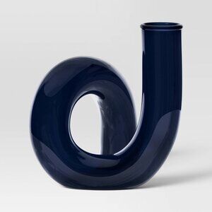 Modern Glass Loop Vase Blue - Threshold Sculptural Decor, Target 2024